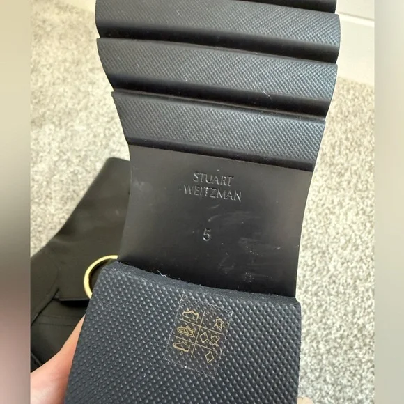 Stuart Weitzman Black Arlo Ankle Boots Size 5 - Picture 7 of 7